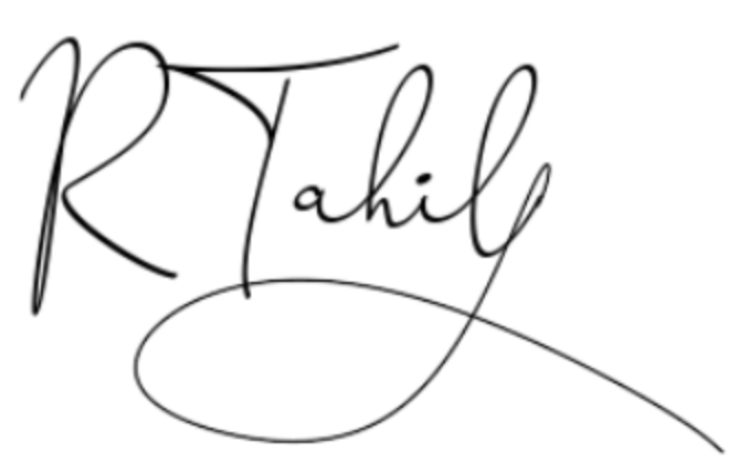 Rachelle Tahil signature
